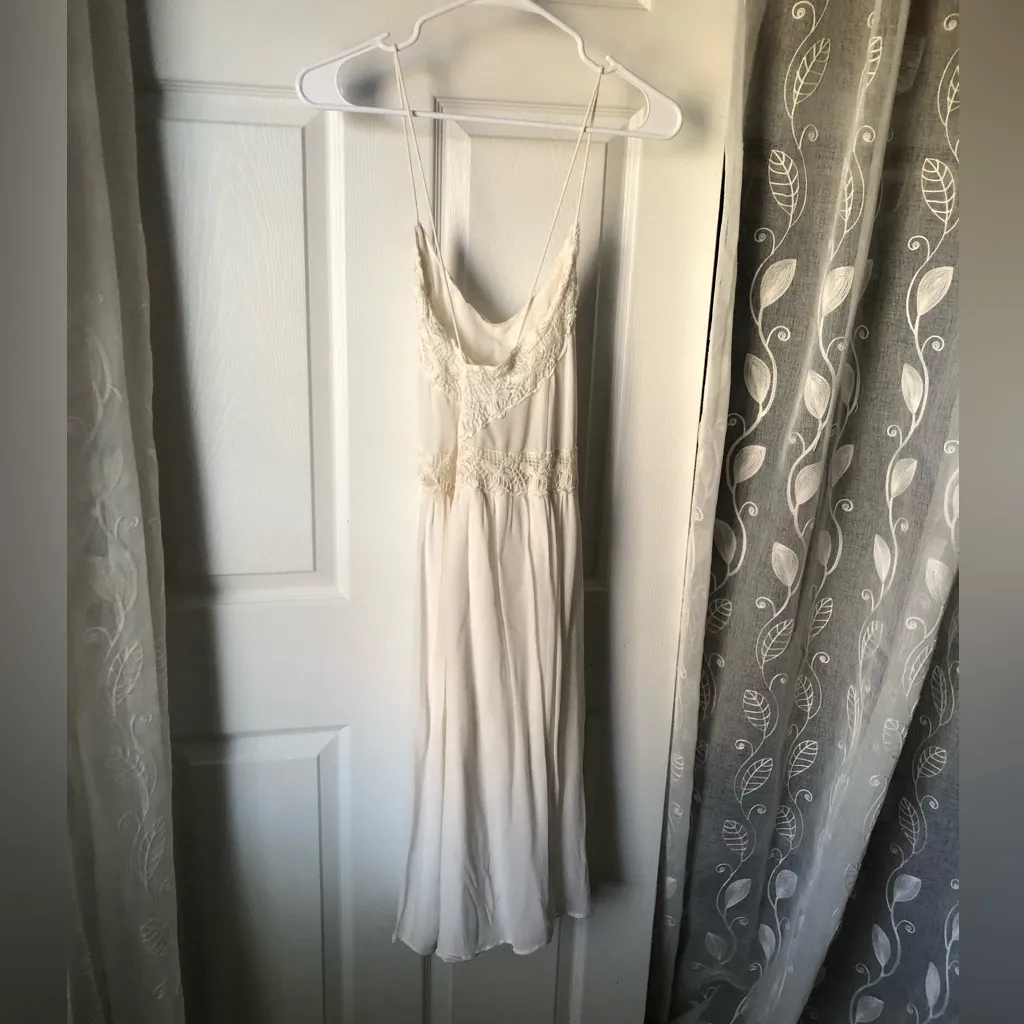 Zara Elegant Lace Trim midi Dress women size S - Image 7