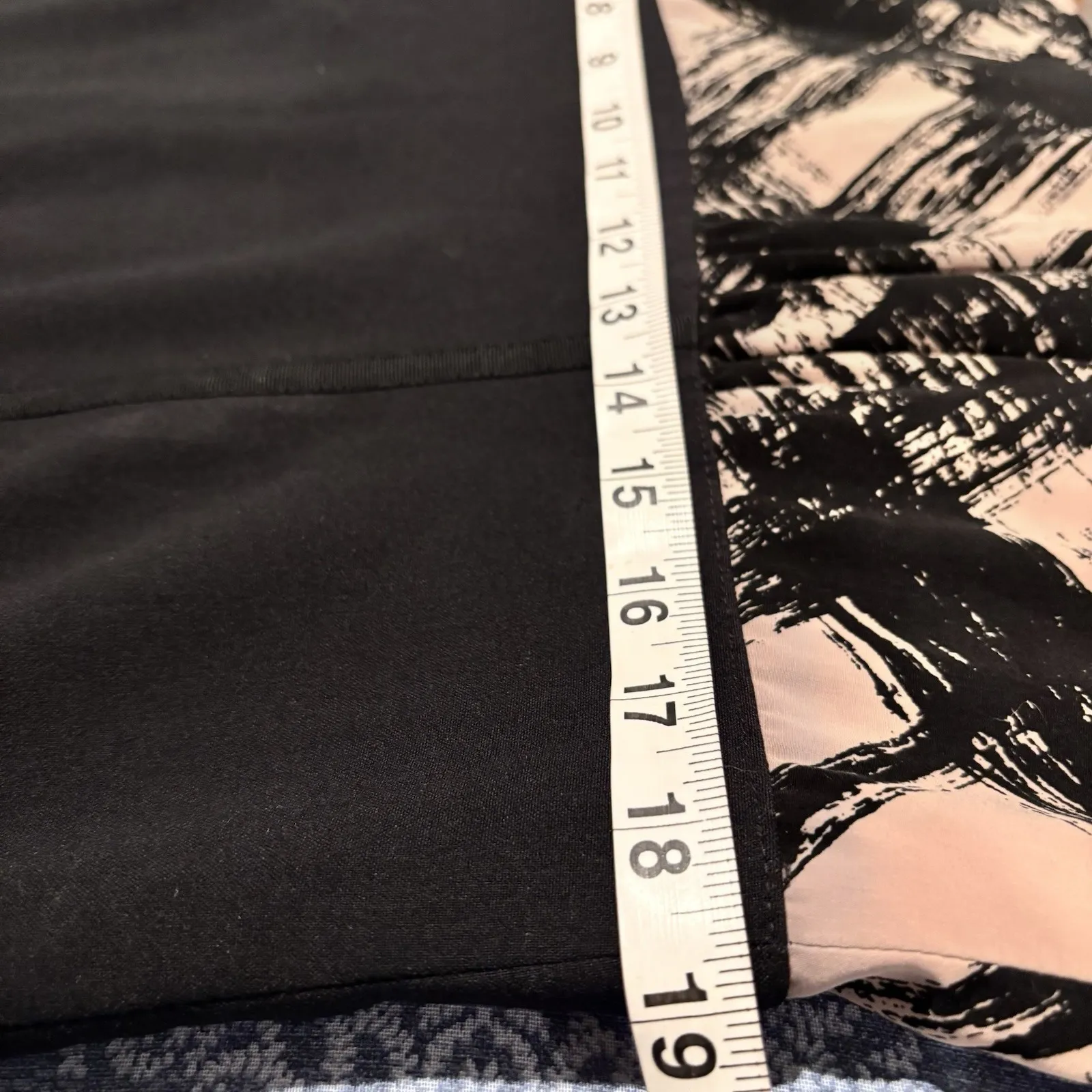 Anne Klein Sheath Dress Size 16 Black Beige Tie Neck Long Sleeve Classic - Image 12