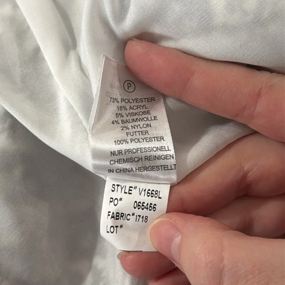 Carolina Belle Montreal Open Front Tweed Fringe Long Blazer Jacket Size XL - Image 10