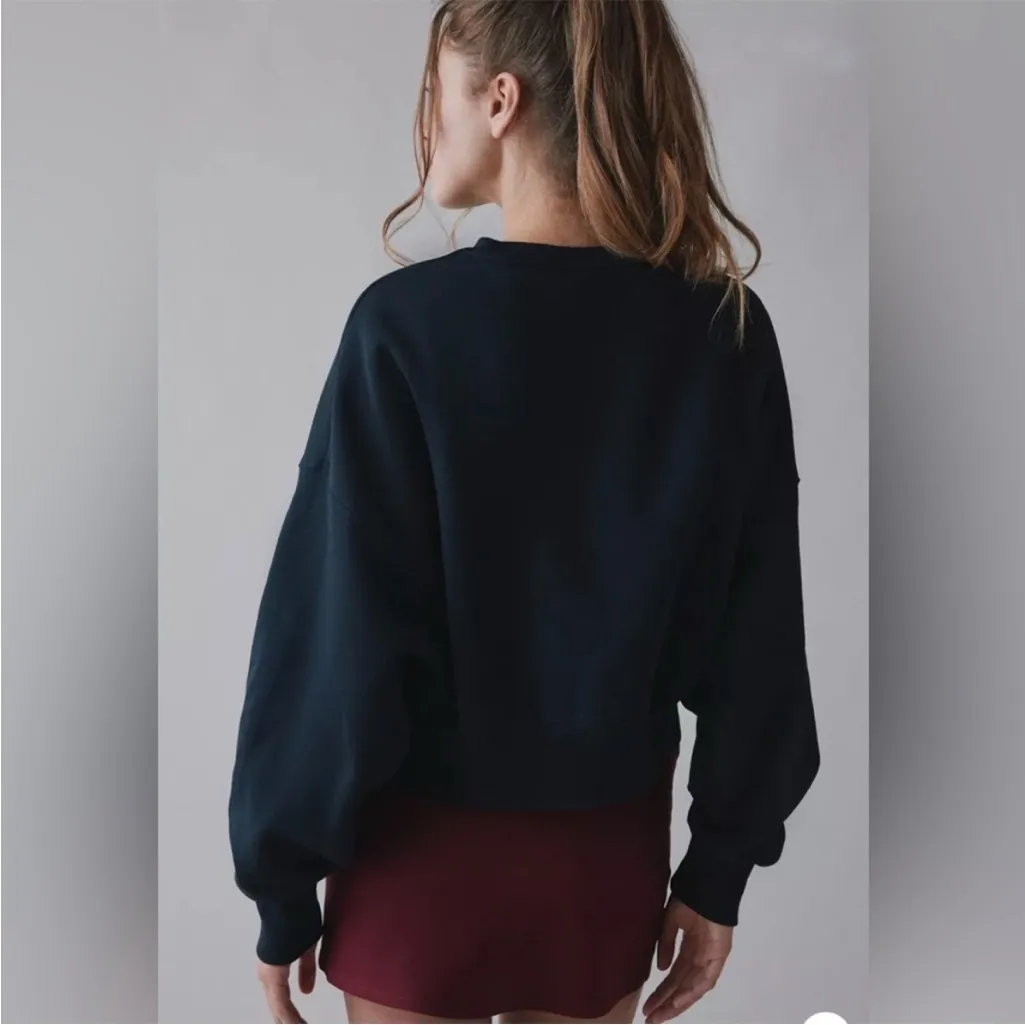 Nike Phoenix Fleece Crew-Neck Pullover oversized Sweatshirt black large NWT - Image 4