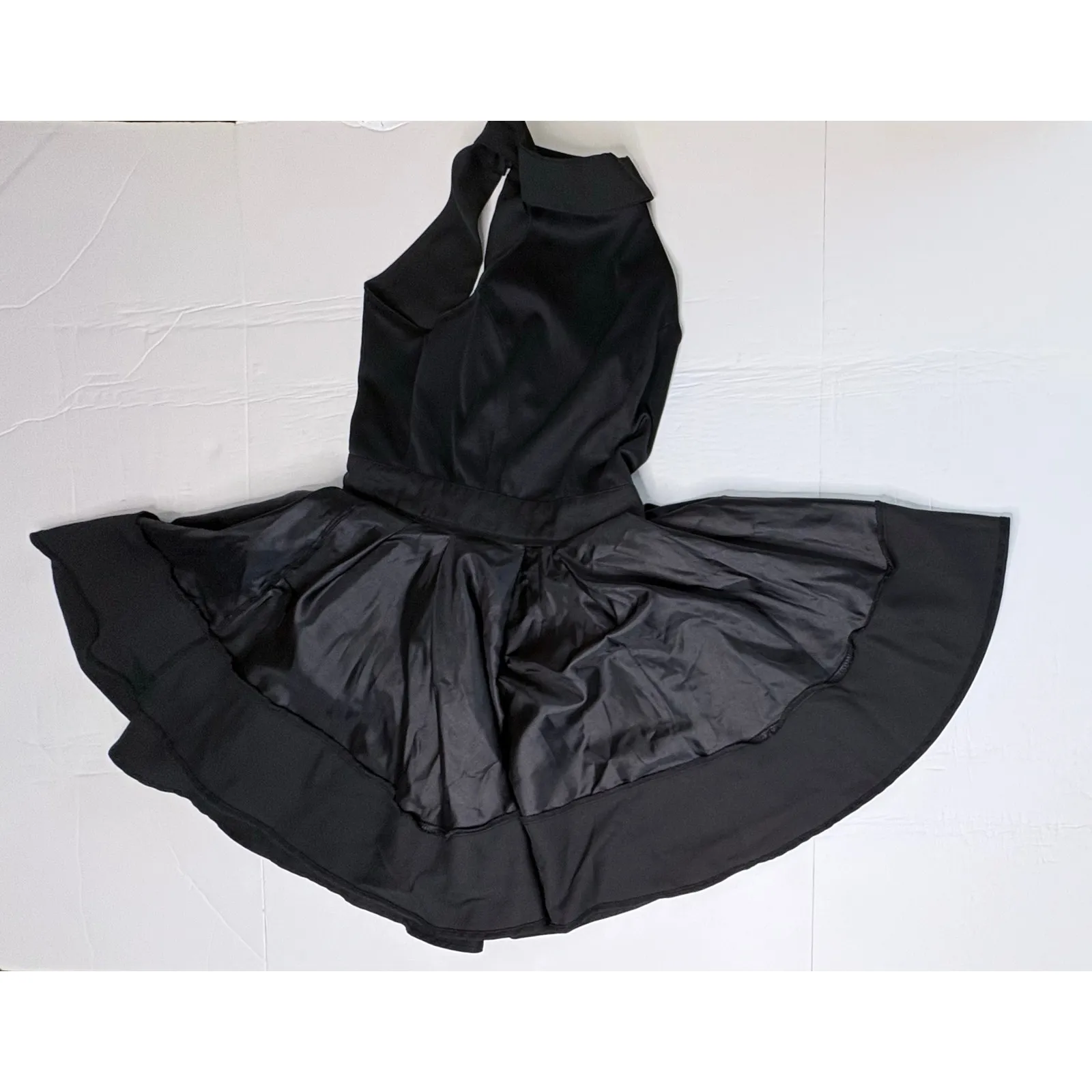Lulu's Dress Rehearsal Skate Dress Double Skirt Black Halter‎ SMALL Sexy LBD - Image 11