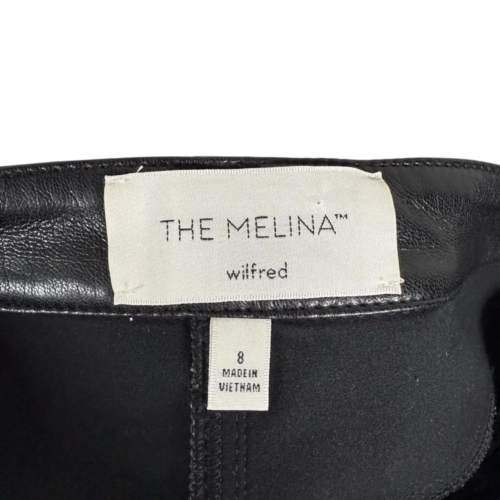 NWOT Wilfred by Aritzia The Melina Leather Pants in Black Size 8 - Image 11
