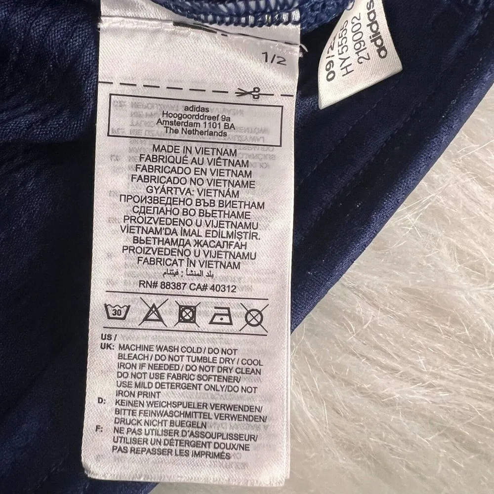 Adidas Womens Shirt M Blue Aeroready Atlanta‎ Crew Neck Short Sleeve Activewear - Image 2