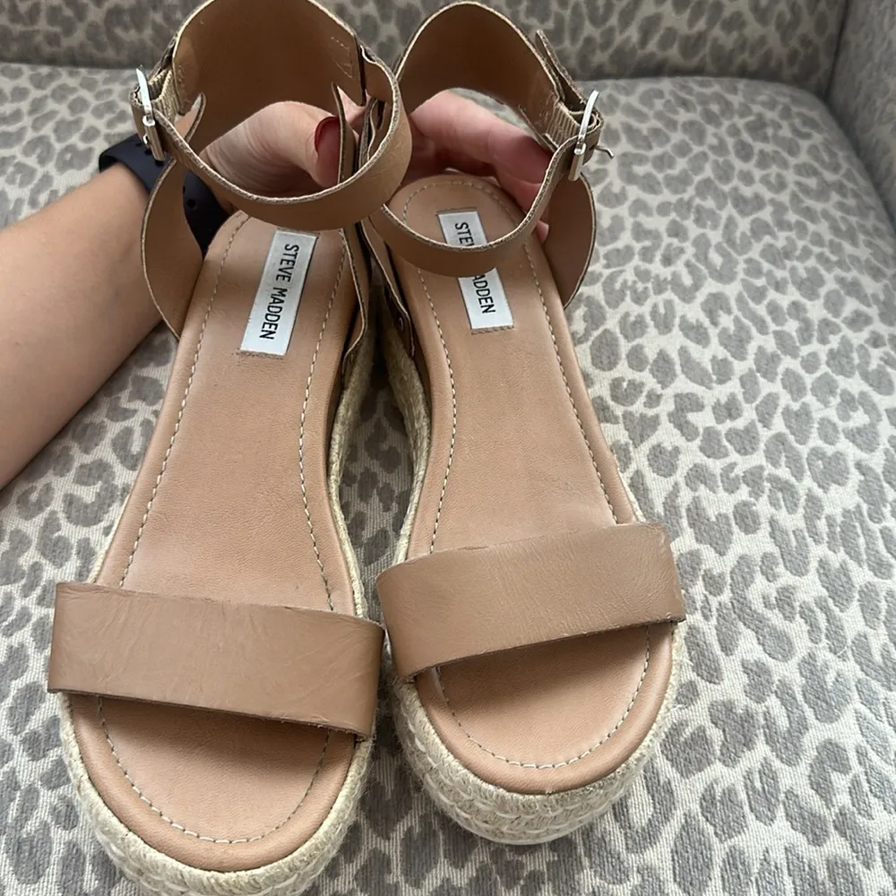 Steve Madden Tan Platform Espadrilles - Image 3