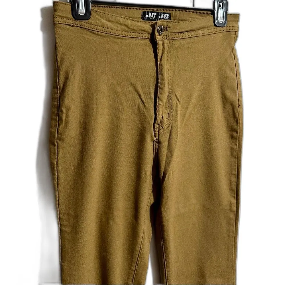 JC & JQ Chic Tan Flare Pants (961) Brown Size L - Image 2