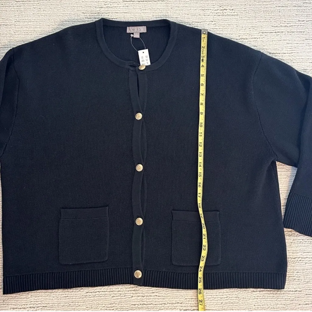 NWT J. Crew Emilie Women's 3X Black Sweater Lady Jacket Relaxed Old Money Preppy - Image 7