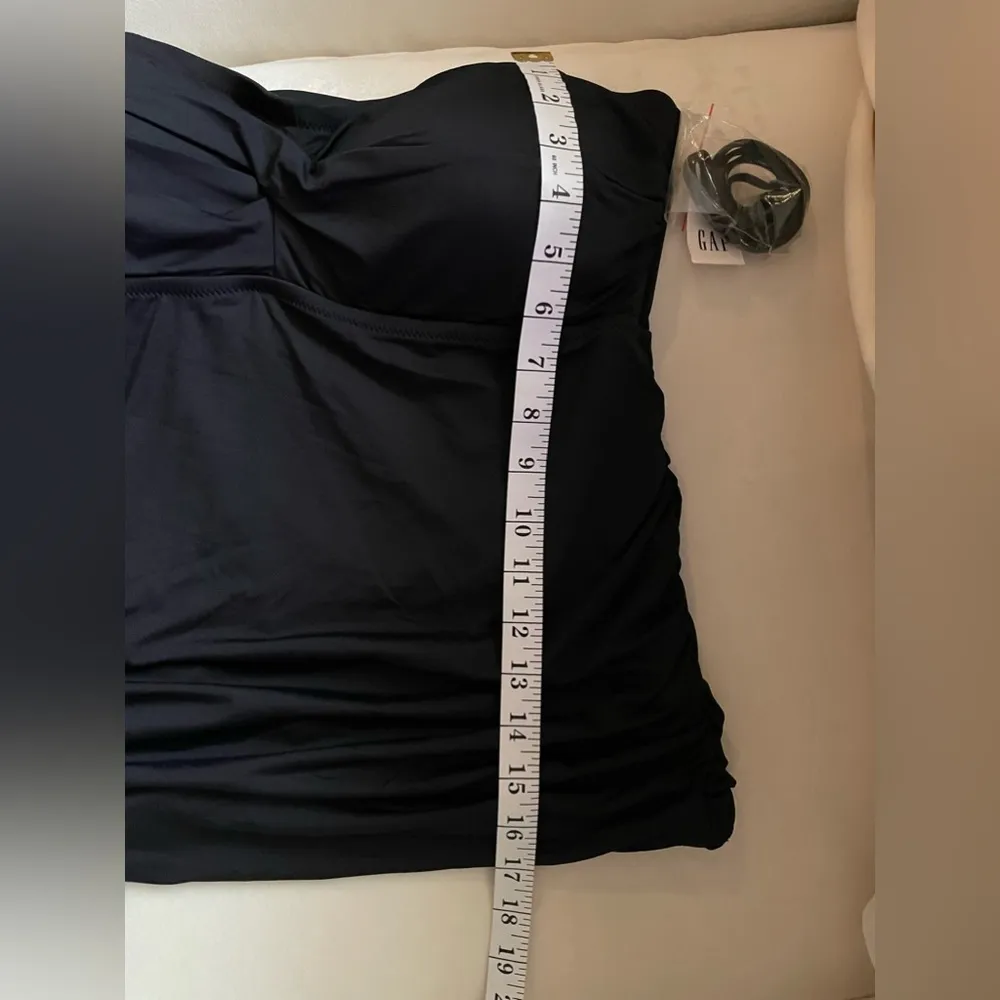 NWT Gap Swim Top Size M in Black Strapless & Straps included uf strapped - Image 5