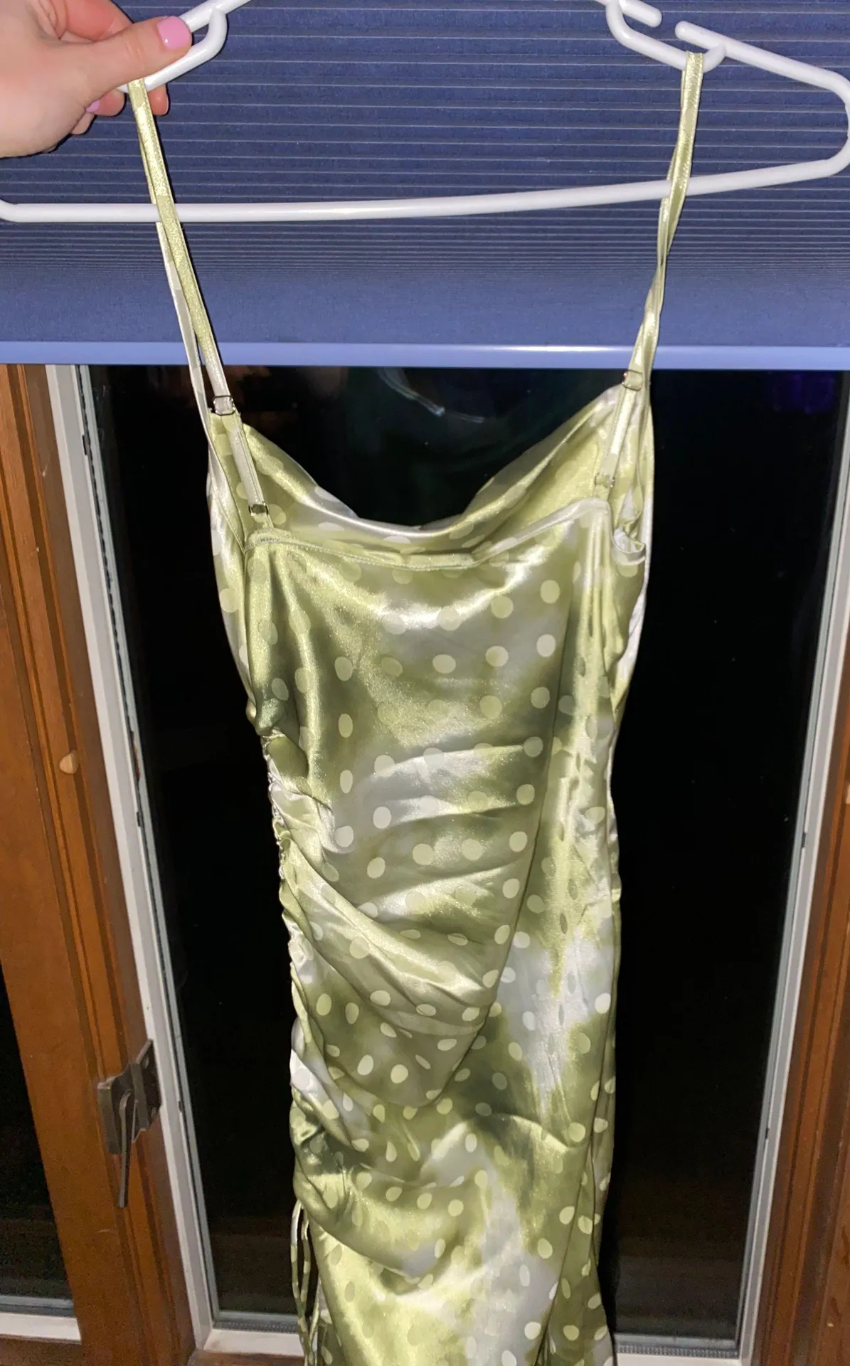 sage green disco Dress - Image 4