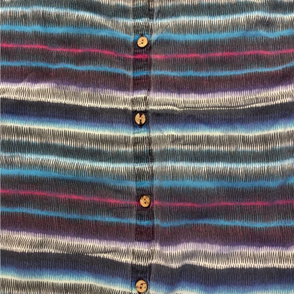 Hang Ten Striped Blue and Purple Women's Crop Top Size M - Image 3