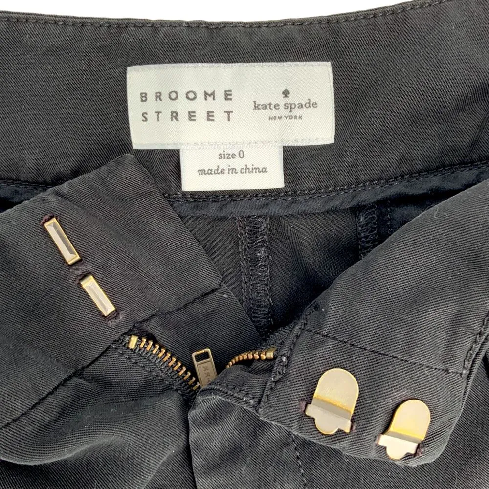 Kate Spade Broome Street | Size 0 | High Rise Cuffed Black Shorts - Image 2
