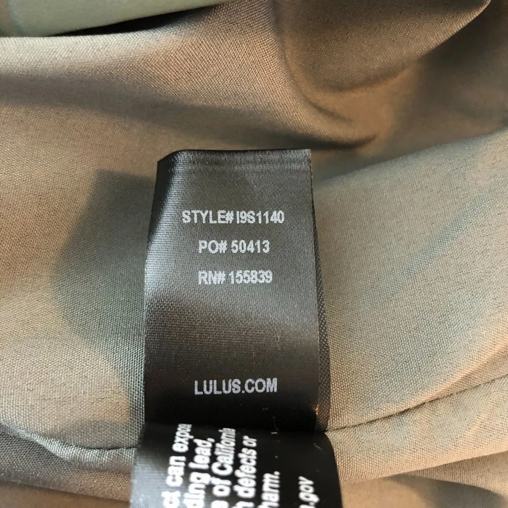 Lulus Most Fab Olive Green Vegan Leather Button-Front Mini Skirt S - Image 4