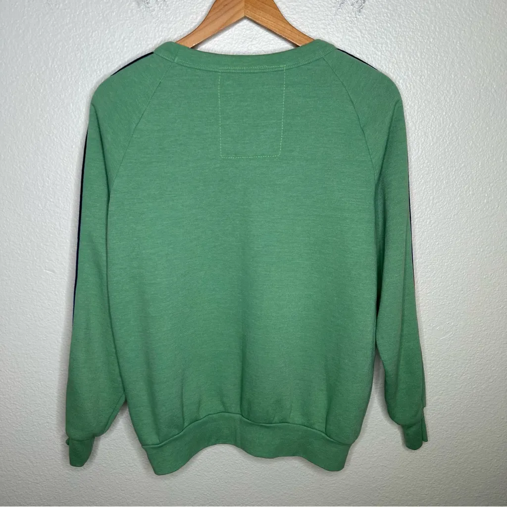 Aviator Nation sweatshirt with velvet stripes green extra small - Image 8