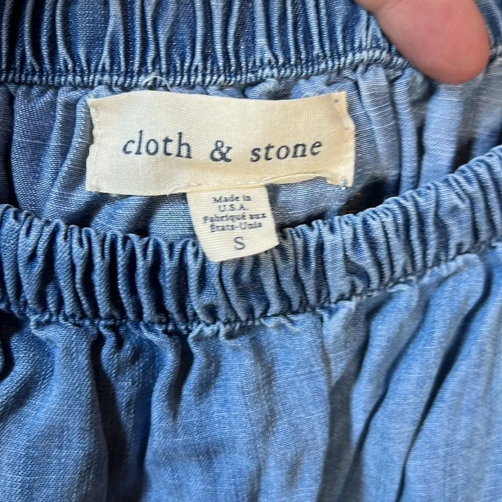 Cloth & Stone Chambray Off The Shoulder Size Small - Image 6