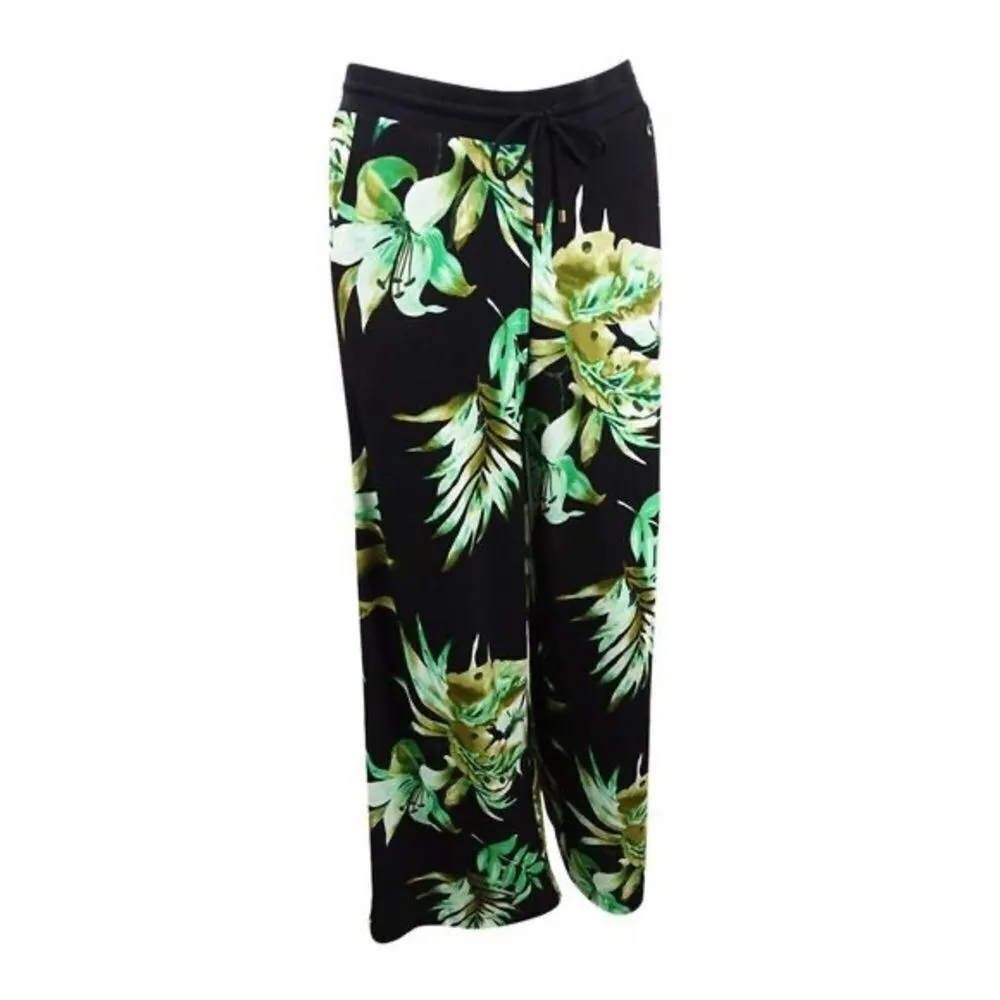 ✨ HP✨Lauren by Ralph Lauren Women's Wide-Leg Tropical-Print Jersey Pants✨ - Image 2