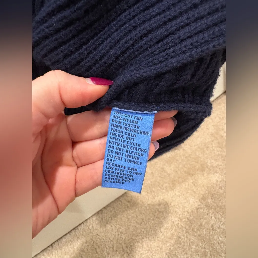 Navy Knit Sweater J McLaughlin Size XS Blue - Image 4