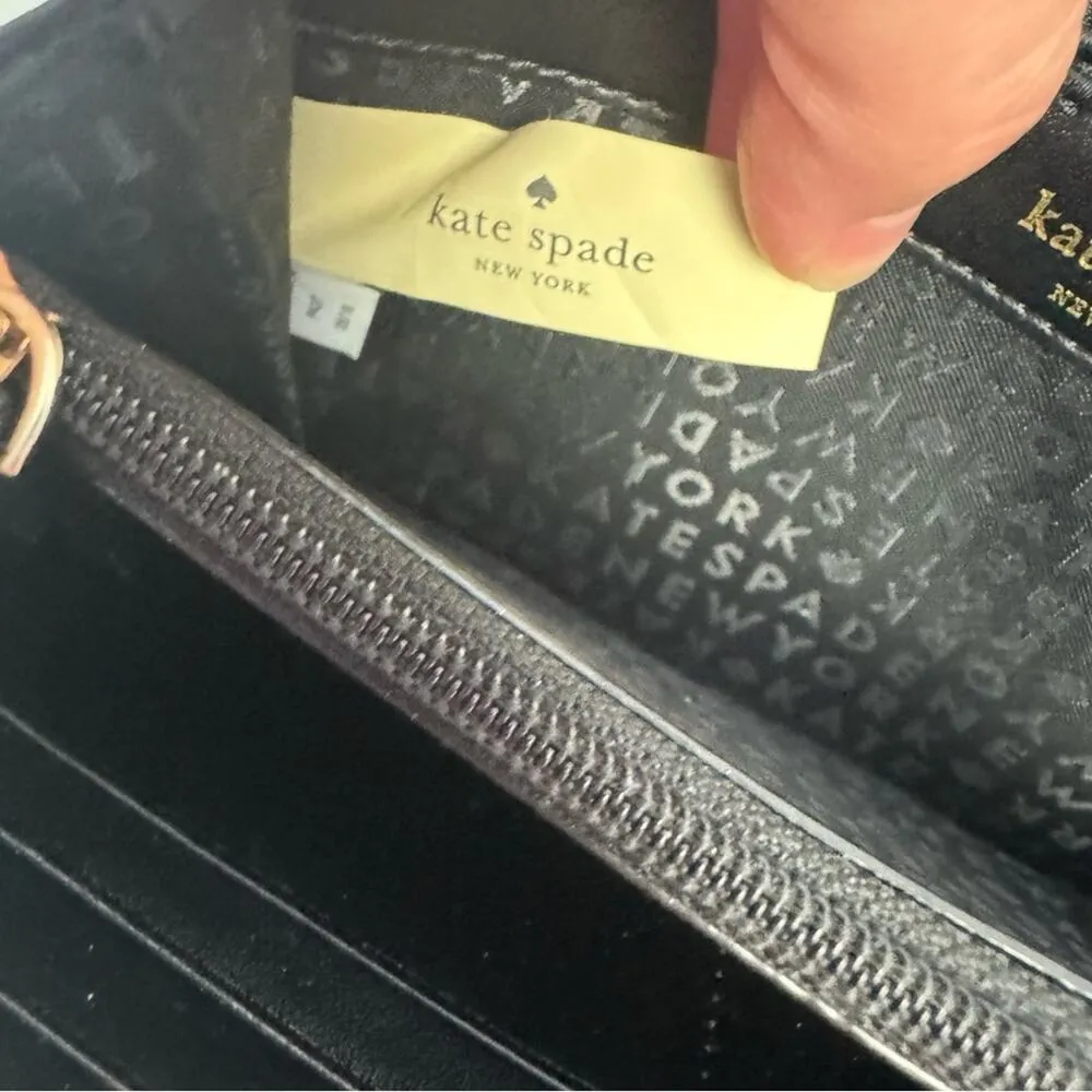 Kate Spade Needa Run Wild Meow Cheetah Leather Large Zippered Wallet - Image 5