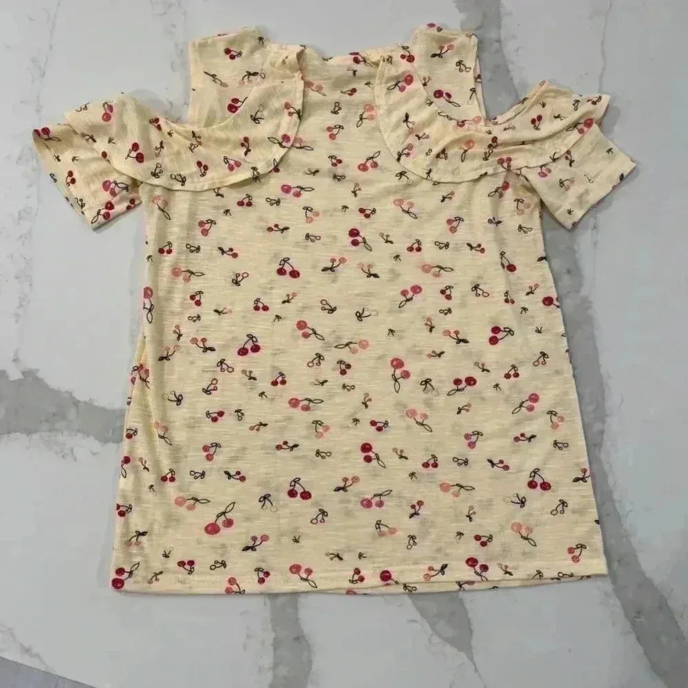 Juicy Couture Y2K Cherry Print Off Shoulder Top Women’s Size Small - Image 4