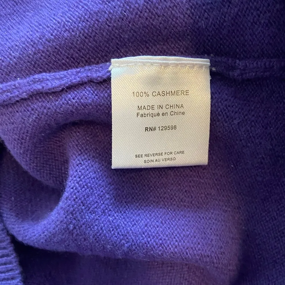 Shephe Purple Turtleneck Cashmere Sweater Size Medium - Image 7