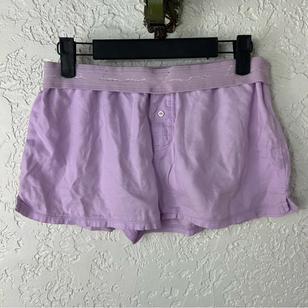 PINK VS | Lilac Multicolor Graphic Pajama Lounge Shorts Size XS - Image 4