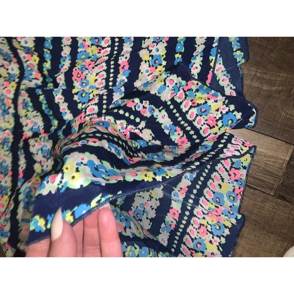 Karlie Floral Neon Shorts colorful boho casual elastic boho floral summer - Image 4