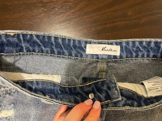 VICI Distressed Denim Shorts - Image 3