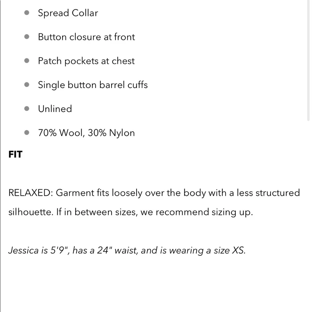 Lamarque Collection Olena Wool Shacket in Feather Gray Size XS - Image 12