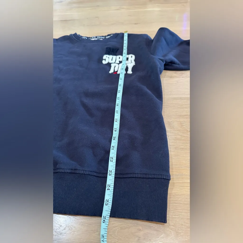 Superdry SDQB Superset Crew Sweatshirt navy blue size small - Image 14