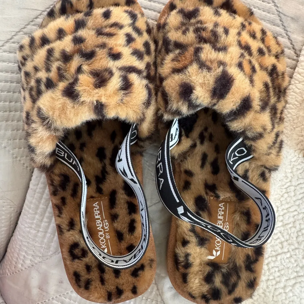 Koolaburra by Ugg Fuzz’n Cheetah Leopard Print Slippers - Image 3