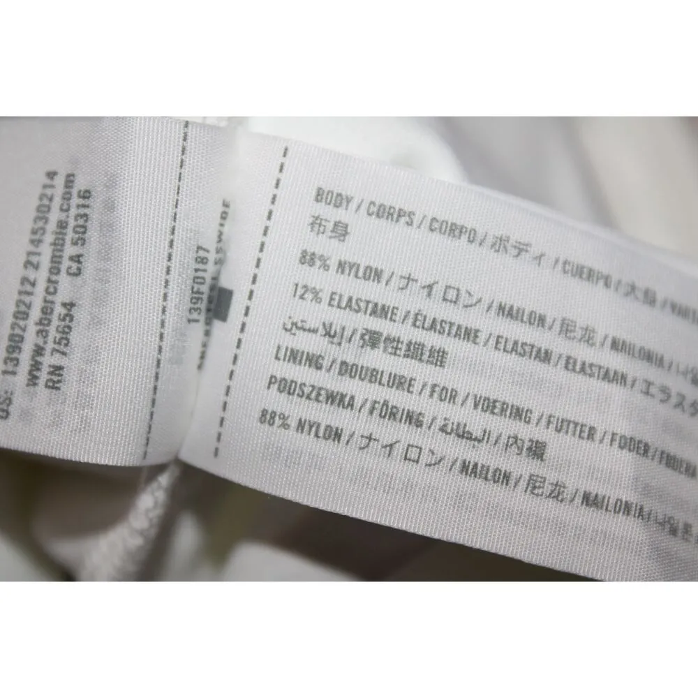 Womens Abercrombie & Fitch Soft AF White Sleeveless Tank Bodysuit Size Large NWT - Image 4