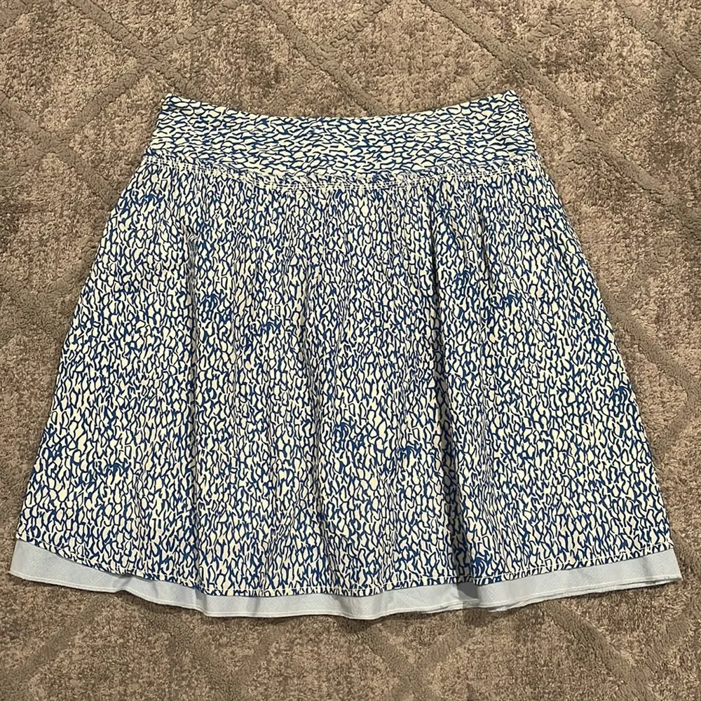 Layered tiered raw hem a-line fully lined lightweight cotton skirt - Image 2