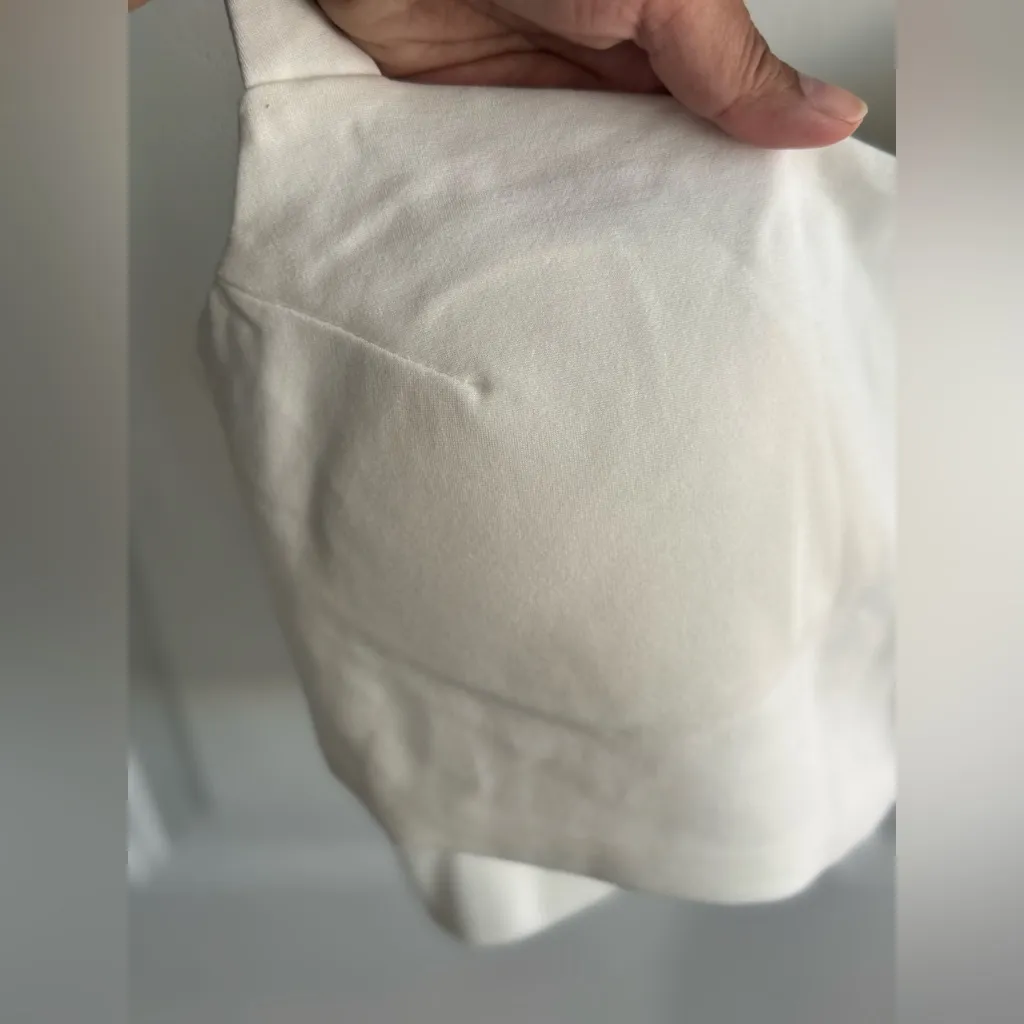 White Structured Crop Top Women’s Size L | Bustier Style Zip Back Size L - Image 6