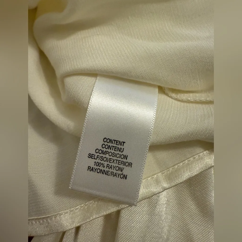 WAYF Ivory Cream Top Blouse Bows Size Small *Flaws* - Image 7