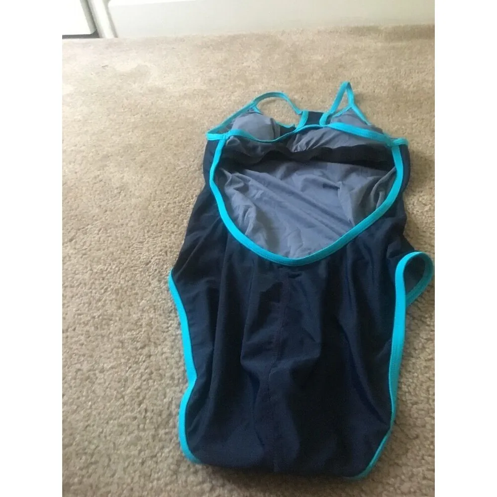 Champion Women's Swimsuit Size Large 12-14 Blue - Image 5