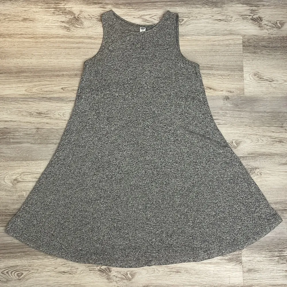 Heather Gray Knit Swing Sleeveless Knee Length Dress Size Small - Image 4