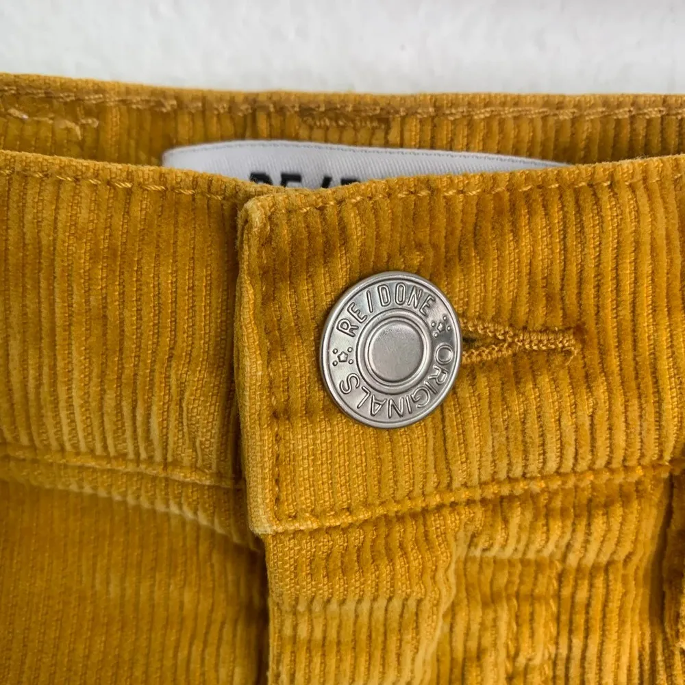NWT RE/DONE 70s Pocket Corduroy Mini Skirt in Yellow - Image 8