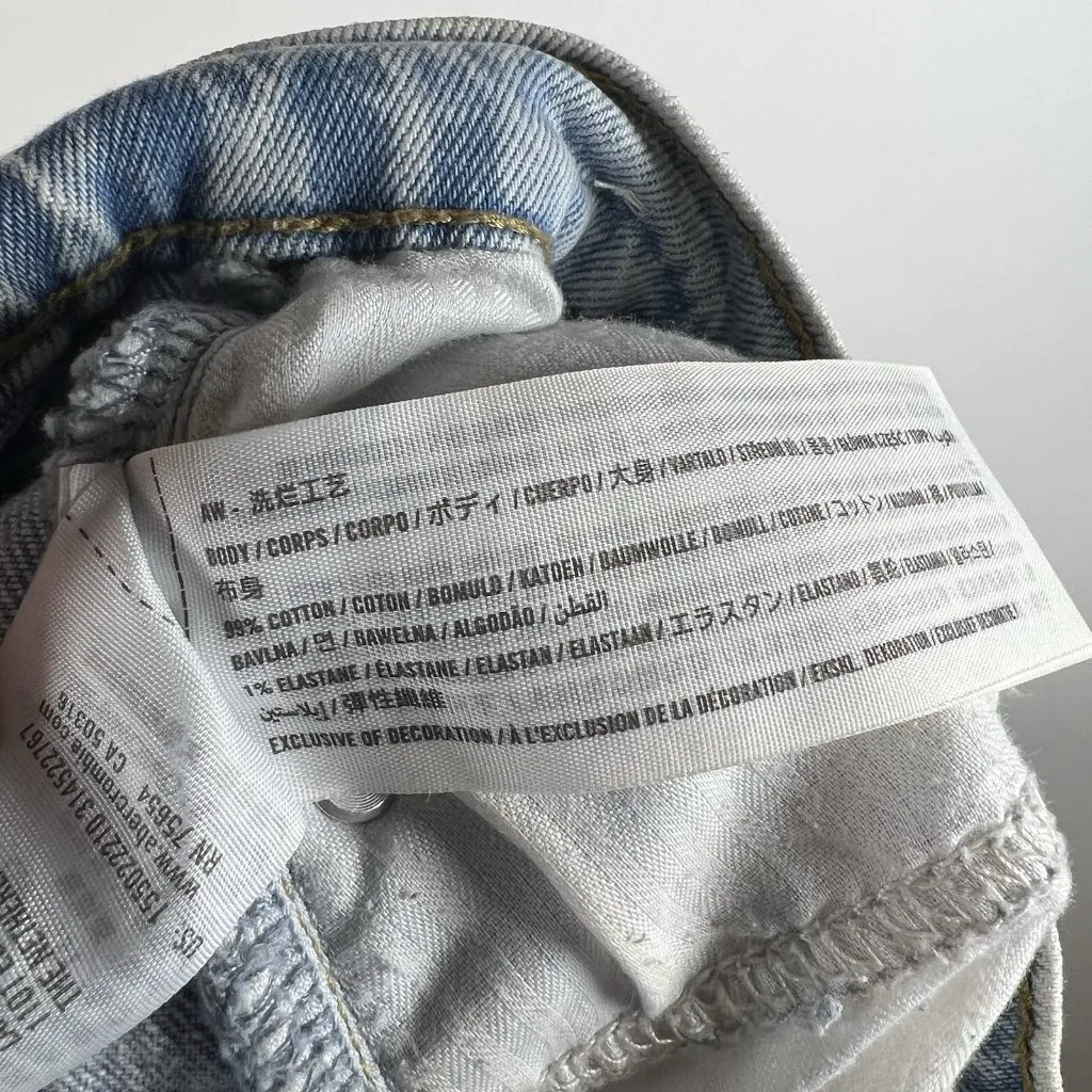 Abercrombie & fitch the dad high rise jeans Women's 27x30 Distressed‎ Grunge - Image 9