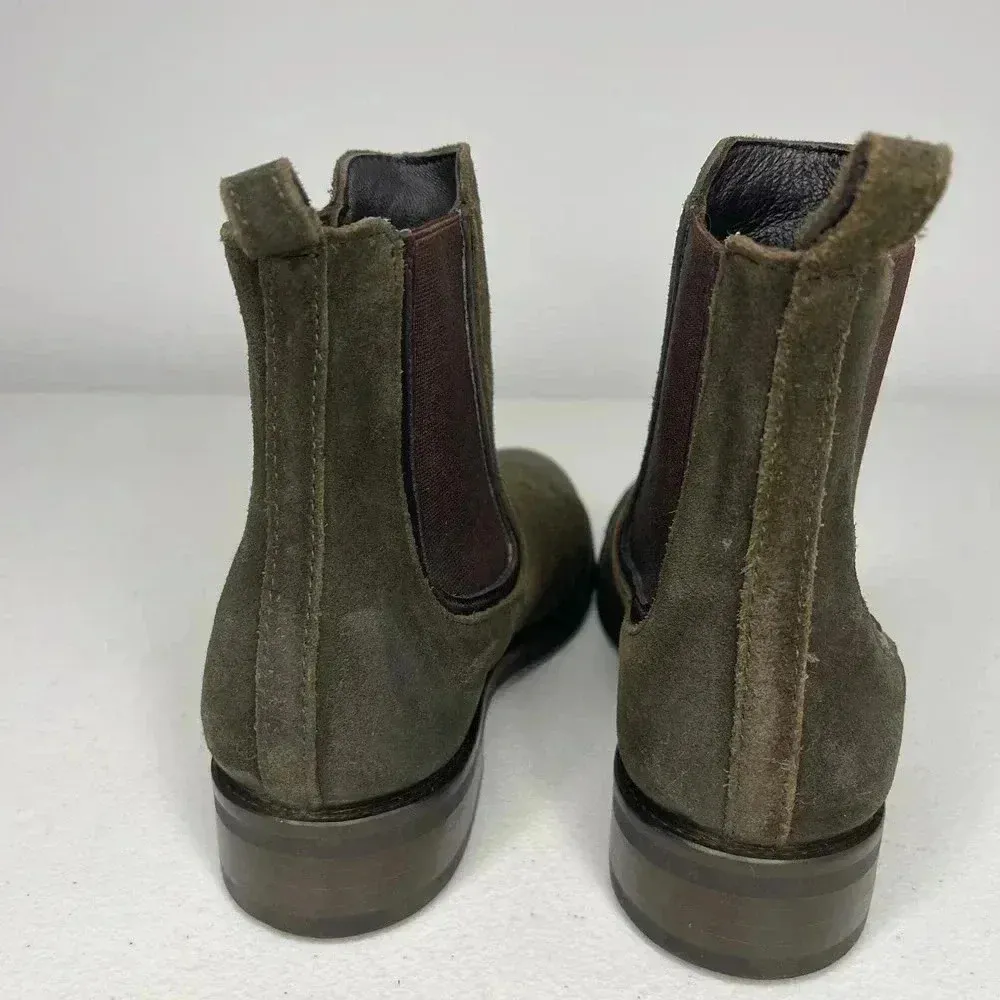 Thursday Boot Co Dark Olive Suede Duchess Ankle Boot size 5 New Green - Image 9