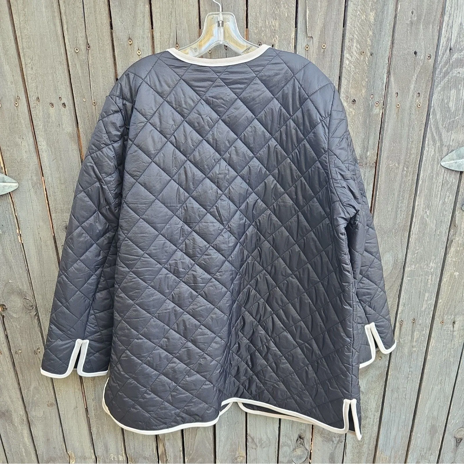 Dennis by Dennis Basso Black Quilted Nylon Insulated Womens Jacket Size 2x - Image 5