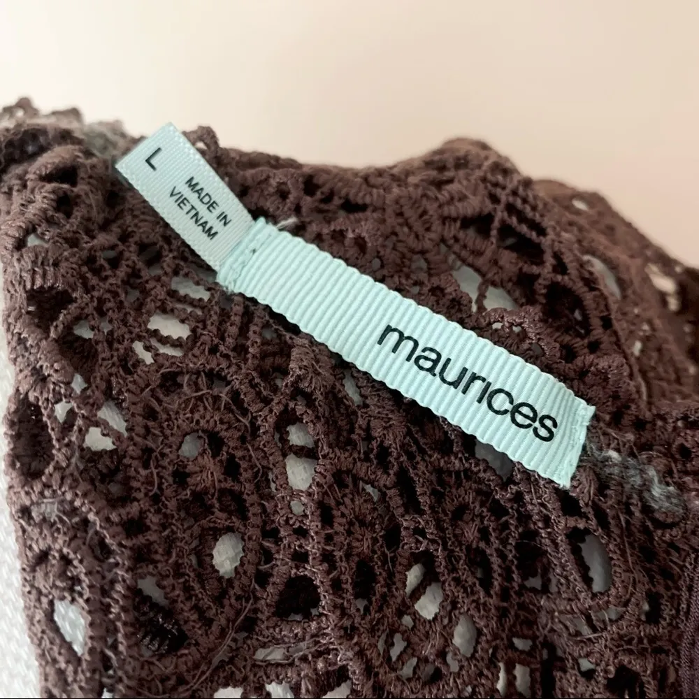 Maurices Dark Mauve Lace Women’s Blouse - Image 6