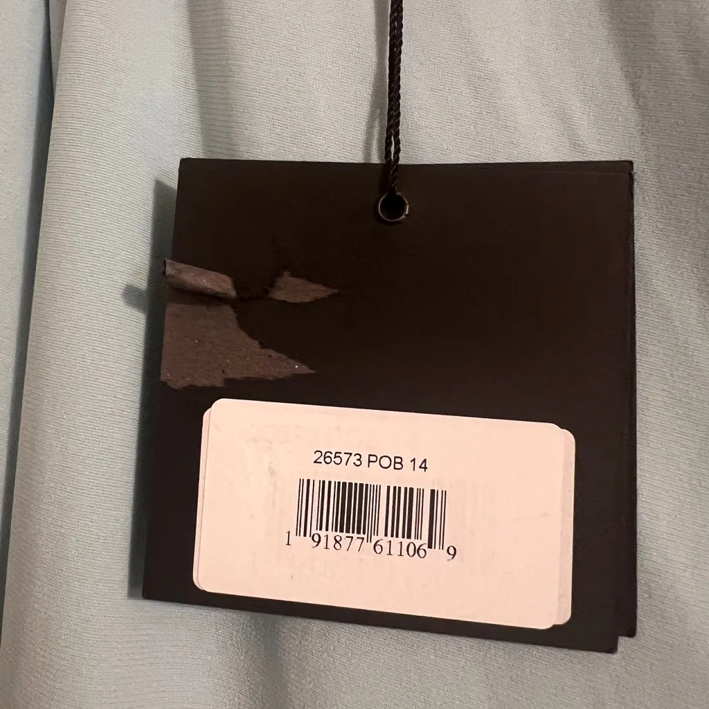 Mac Duggal Ieena 26573 Long Sleeve Ruched V-Neck Gown Maxi Blue 14 Formal - Image 7