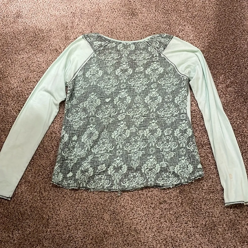 Fox Lace Henley Long Sleeve Top - Image 6