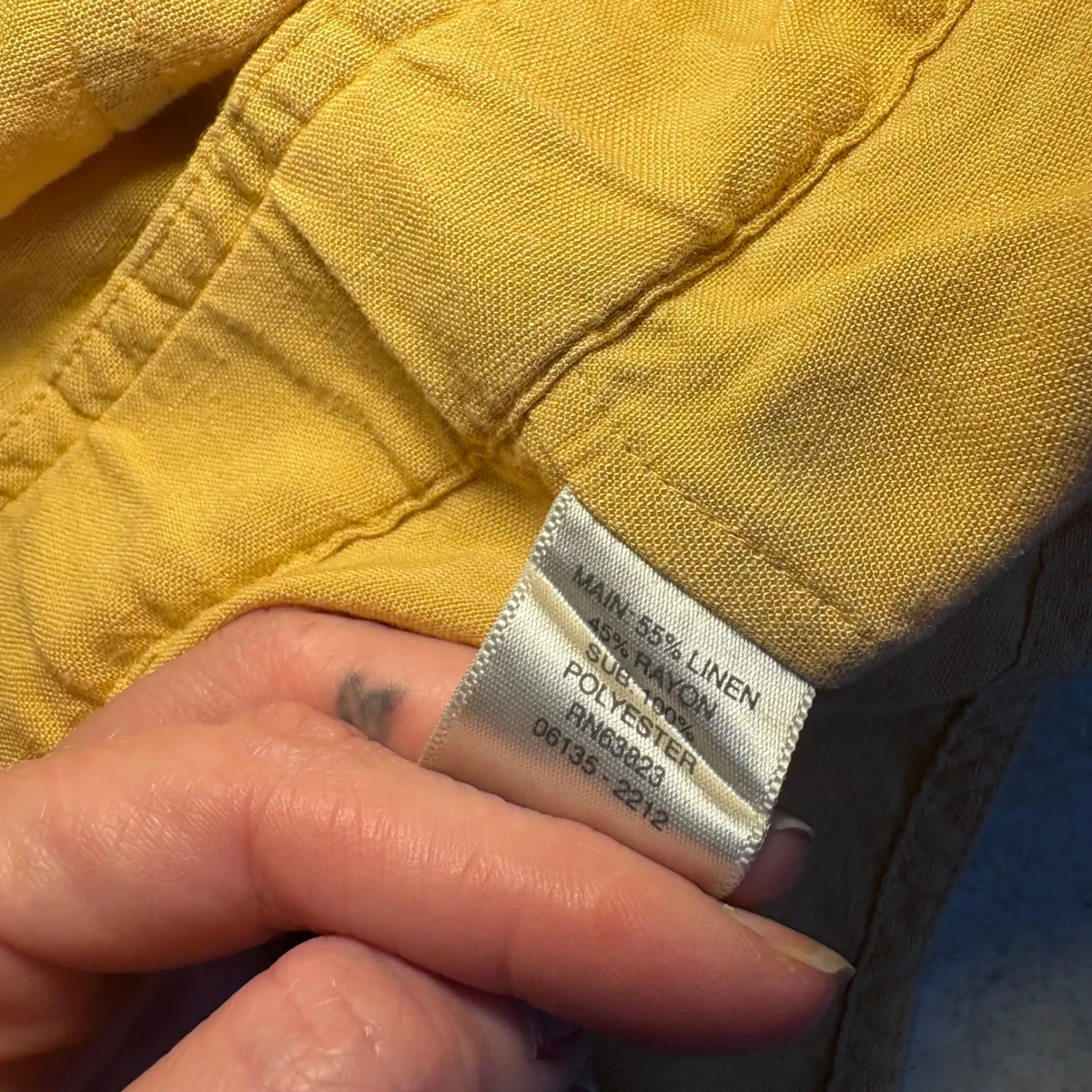 Christopher Banks Linen Pastel Orange Blouse Vest Womens L Tie Waist Top Spring - Image 3