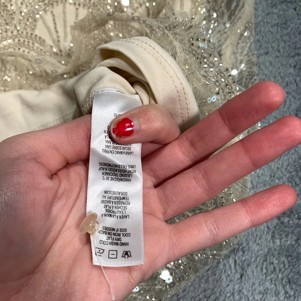 Adrianna Papell Cream Sequin Blouse NWT - Image 8