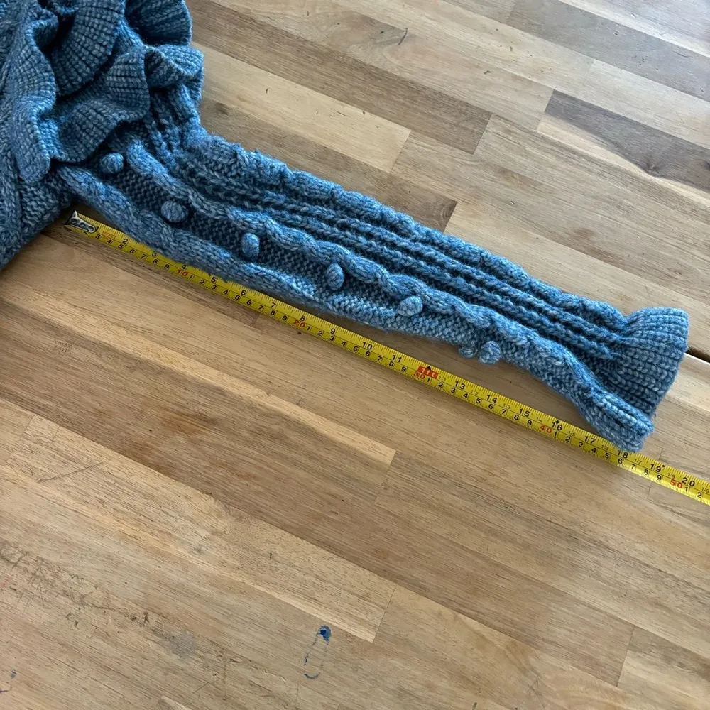 Blue Ruffle Sweater M - Image 5