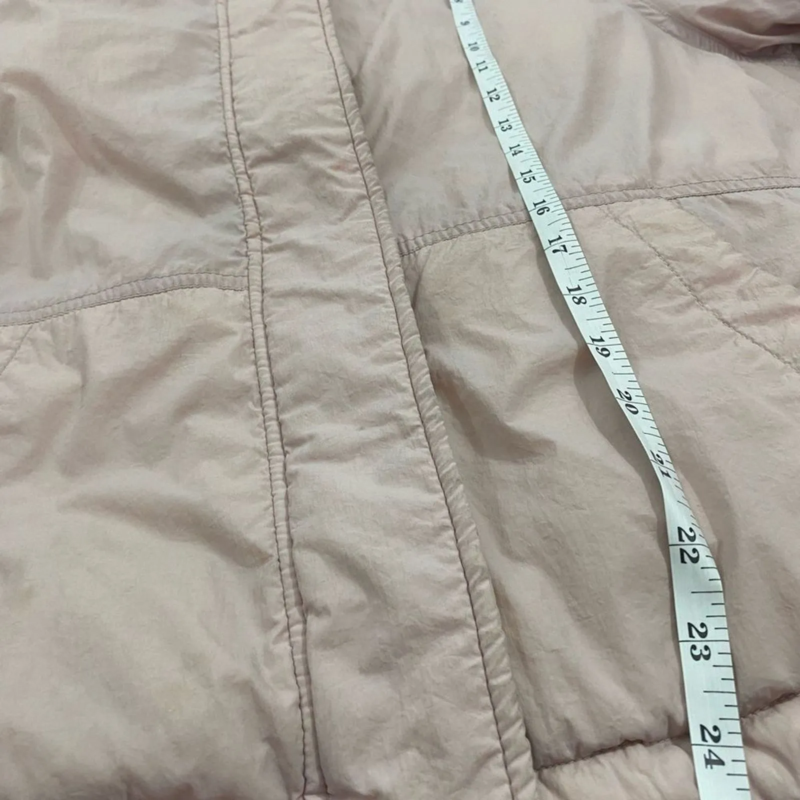 Arizona Jean‎ Co women’s large winter coat pink hooded zip and snap - Image 6