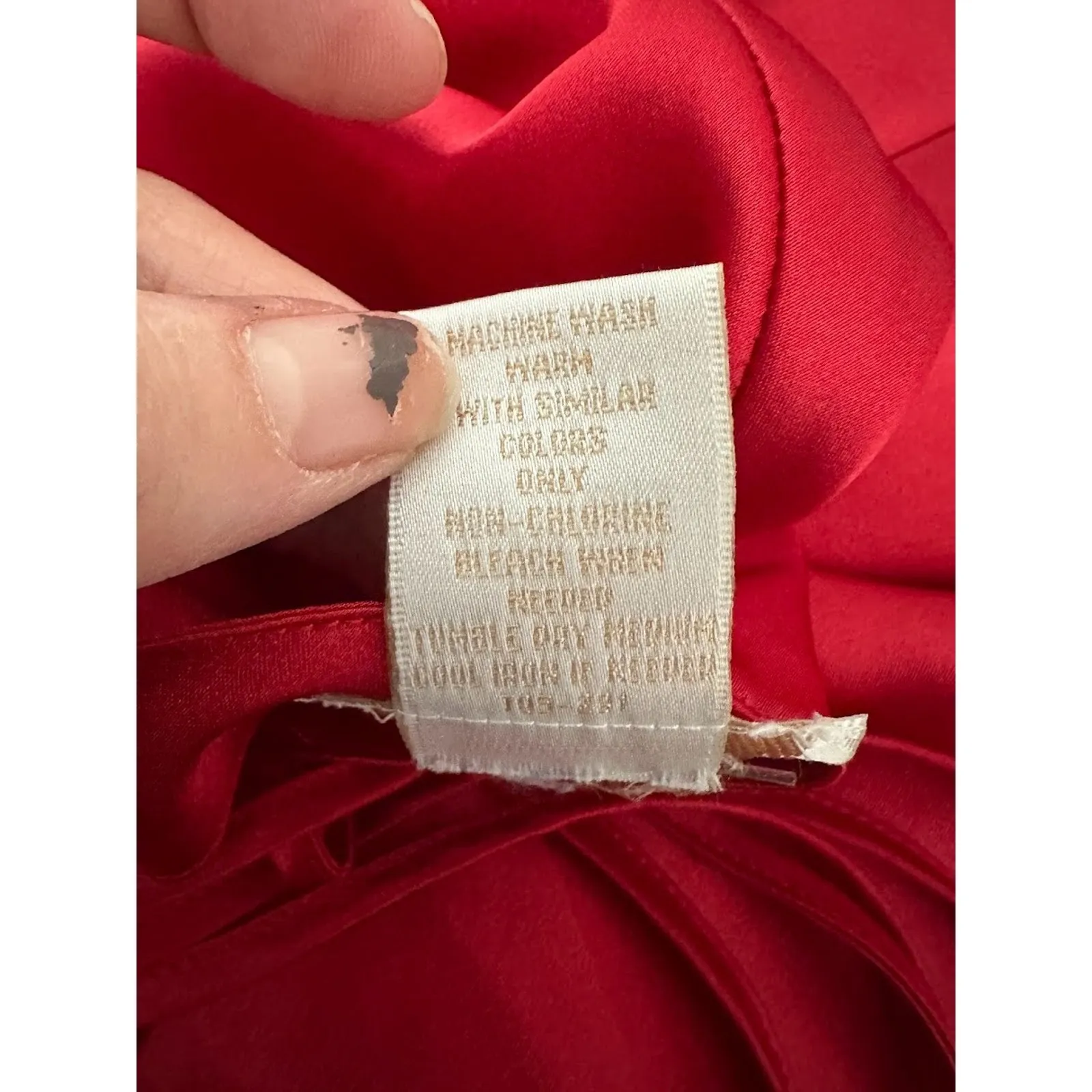 Vtg Inner Most Red Silky Nightie Lingerie Negligee Nightgown Size L Sexy Wedding Size L - Image 8