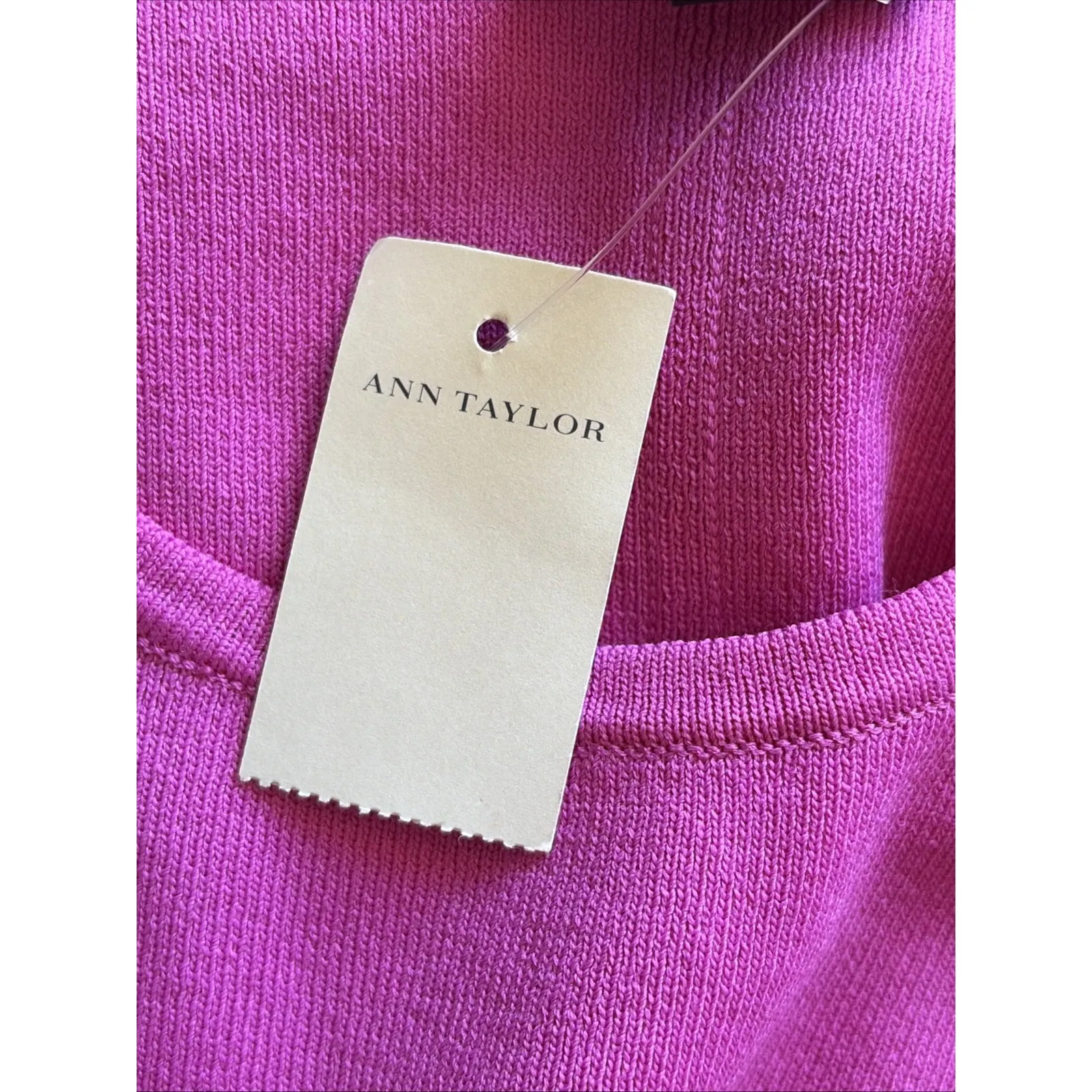 Ann Taylor Fuschia Pink Sleeveless Knit Tank Top Shirt Womens Small NEW NWT FLAW - Image 7