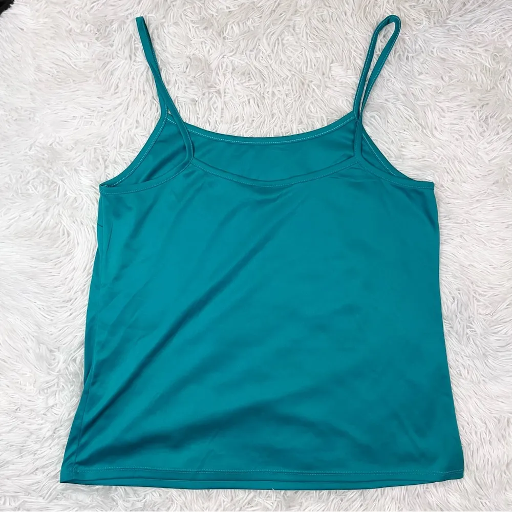 DANA BUCHMAN Women’s Green Polyester Camisole Tank Large - Image 3