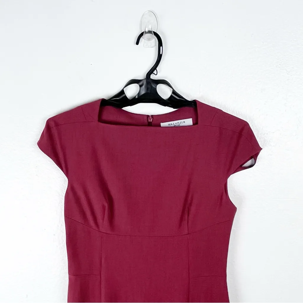 MM. LAFLEUR AshleyBrick Red Body Contouring Cap Sleeves Hidden Back Zip Dress 4 - Image 8
