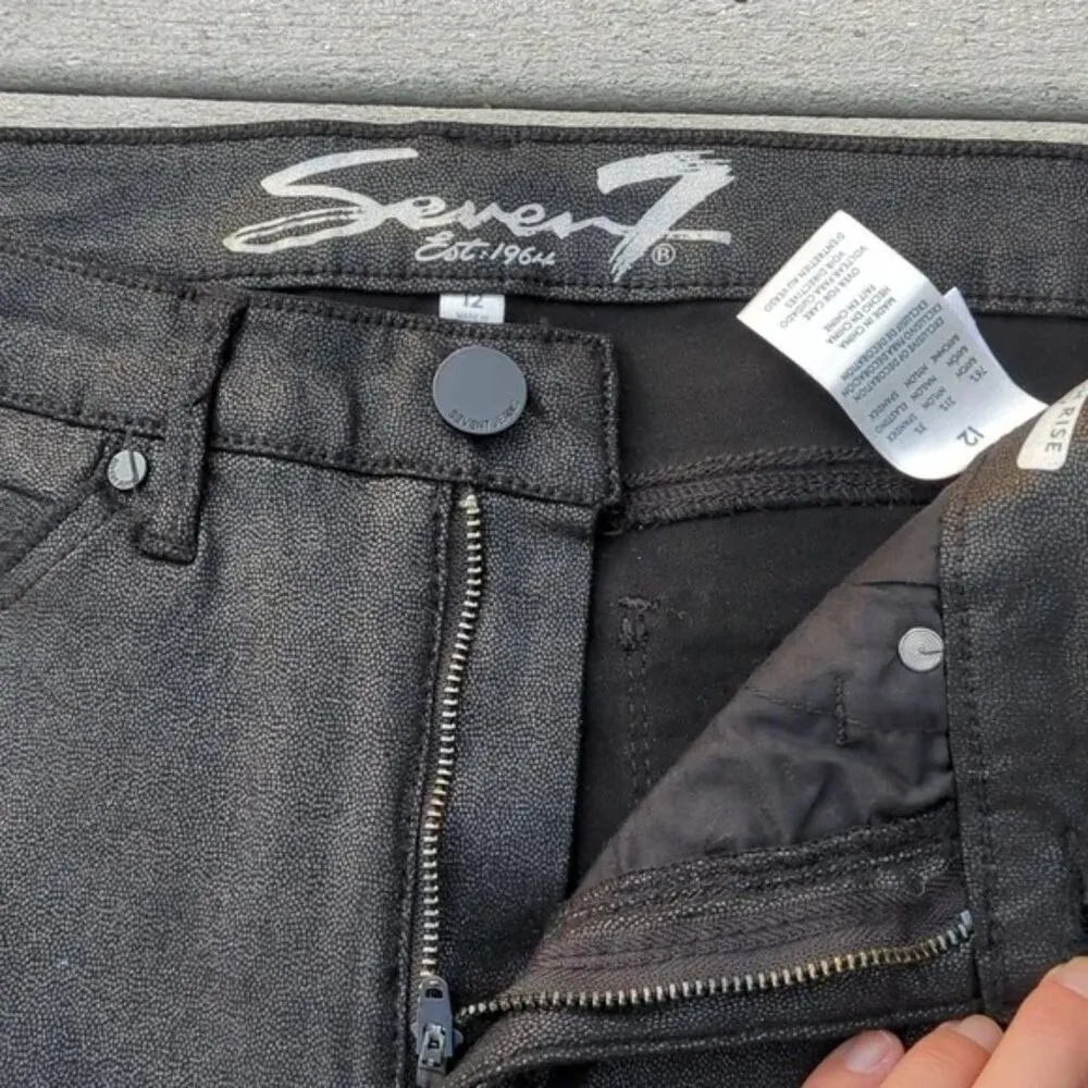 NWT Seven7 Ultra High Rise Skinny Sparkle Coated Jeans Size 12 - Image 8